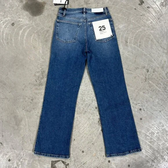 $275 NWT RE/DONE 70s CROP BOOT JEANS SZ 25